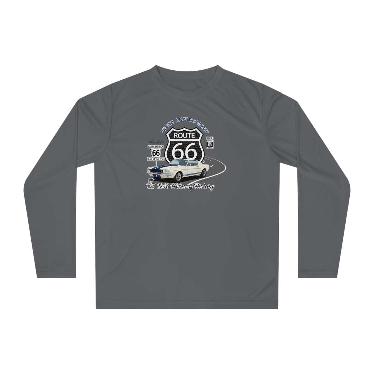 Shelby GT350 Route 66 100th Anniversary Long Sleeve Performance Shirt