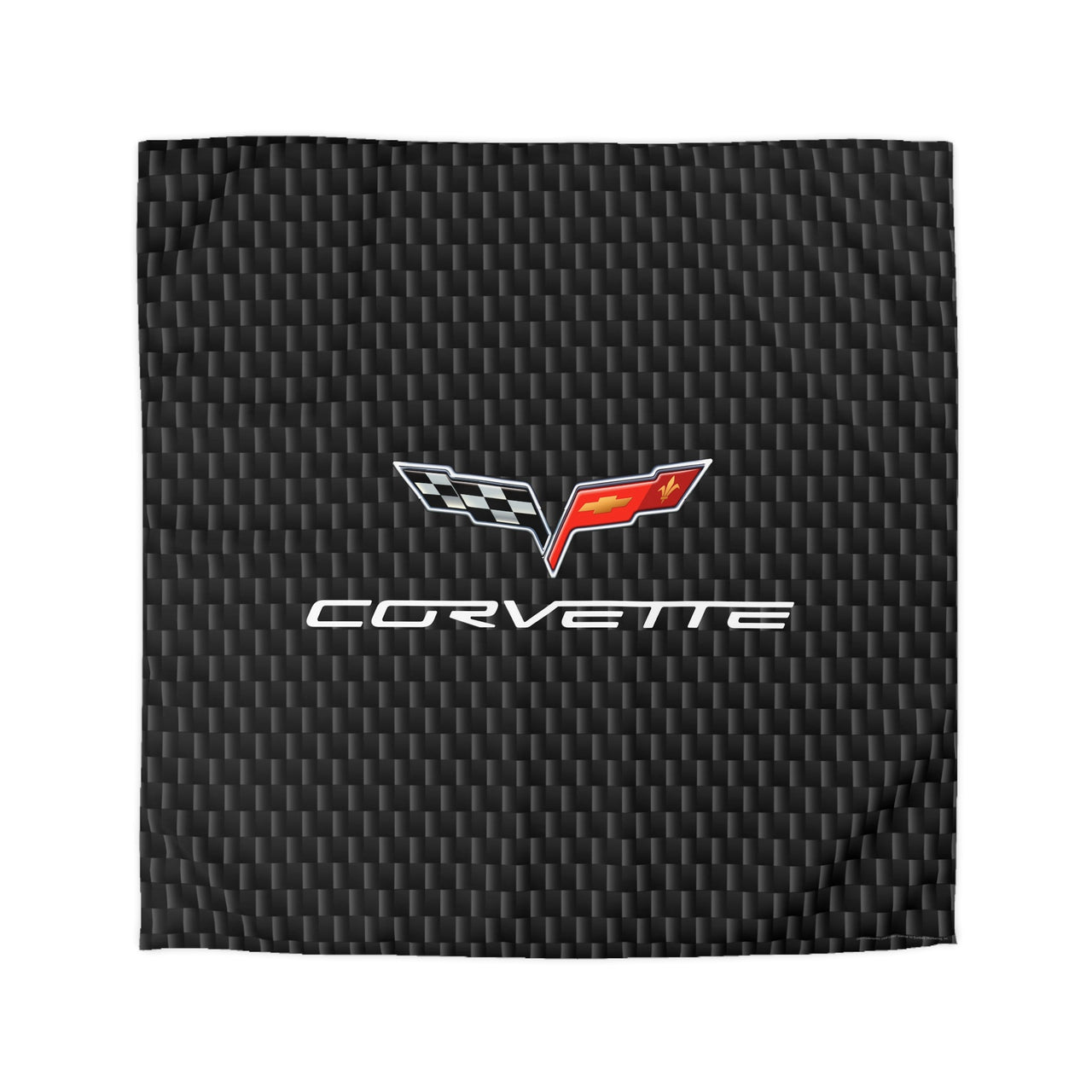 Corvette Black Microfiber Carbon Duvet Cover – Sleek Style for Car Lovers