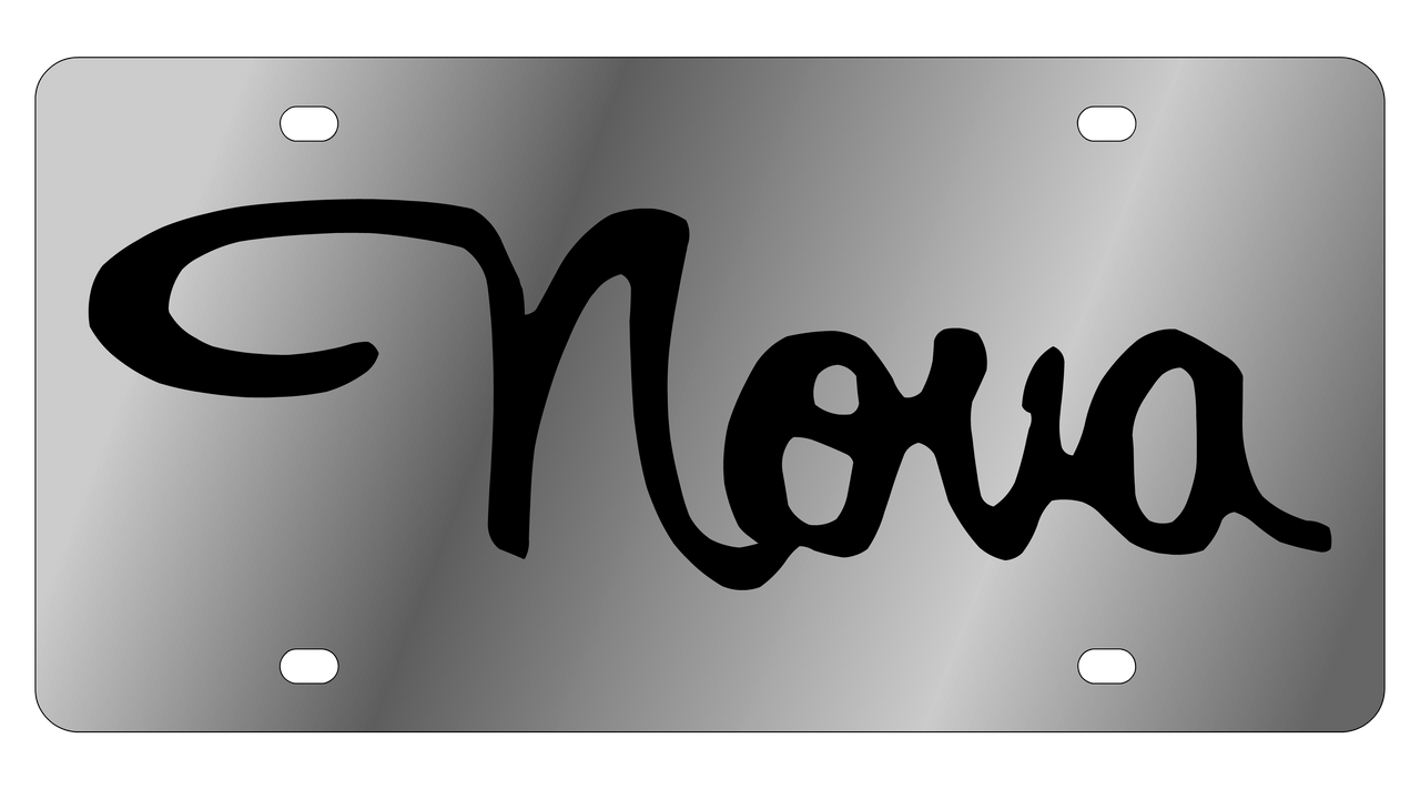 Chevrolet Nova Stainless Steel License Plate