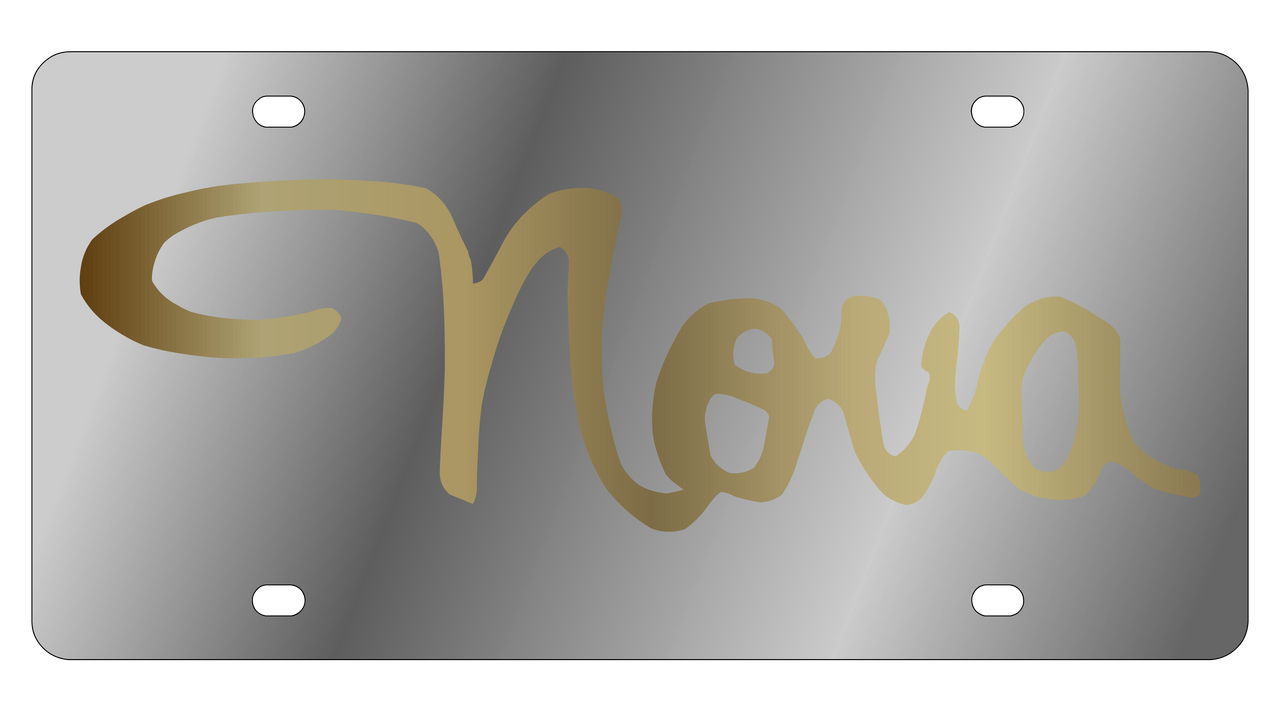 Chevrolet Nova Stainless Steel License Plate