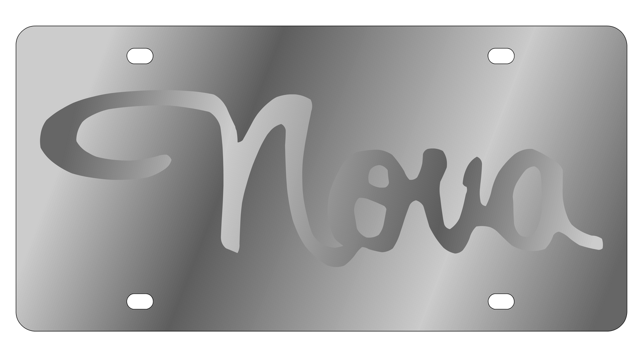 Chevrolet Nova Stainless Steel License Plate