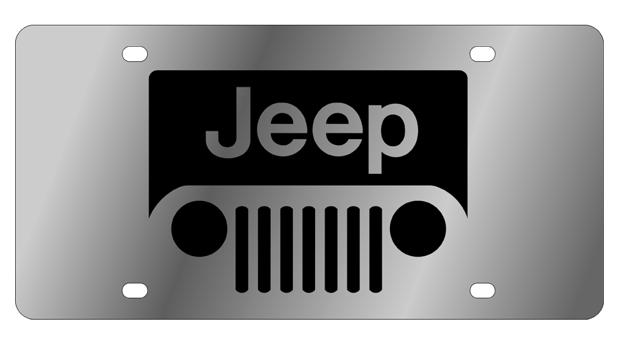 Jeep Grill Stainless Steel License Plate