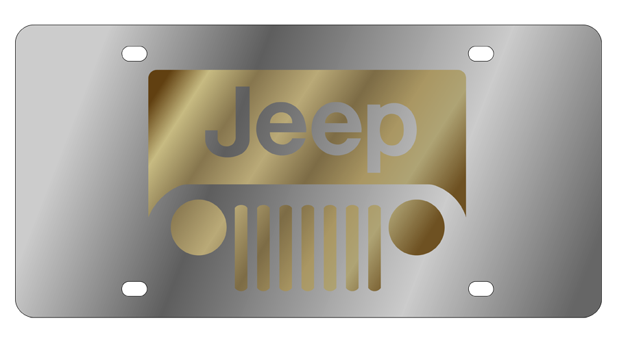 Jeep Grill Stainless Steel License Plate