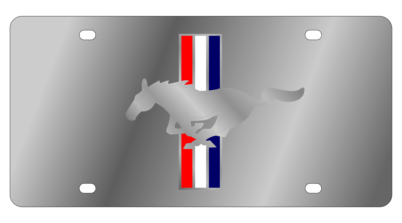 Ford Mustang Retro Stainless Steel License Plate
