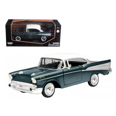 1957-chevrolet-bel-air-green-1-24-diecast-model-car-by-motormax