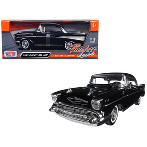 1957-chevrolet-bel-air-hardtop-black-timeless-classics-1-18-diecast-model-car