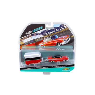 1957-chevrolet-bel-air-with-alameda-trailer-red-tow-go-1-64-diecast-model