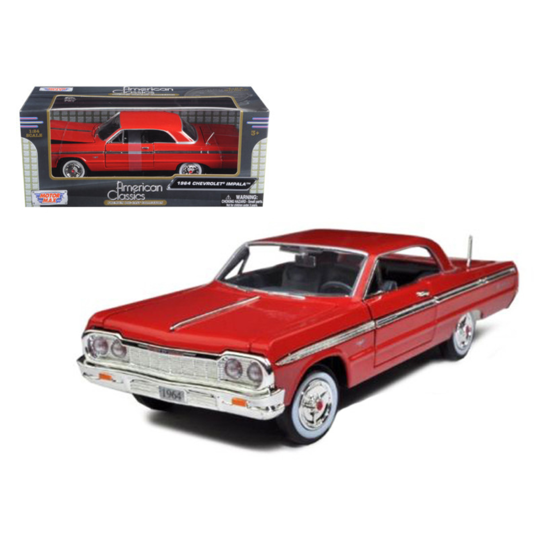 1964 Chevrolet Impala Red 1/24 Diecast Model Car