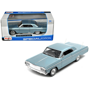 1964-chevrolet-impala-ss-blue-metallic-special-edition-series-1-26-diecast-model-car