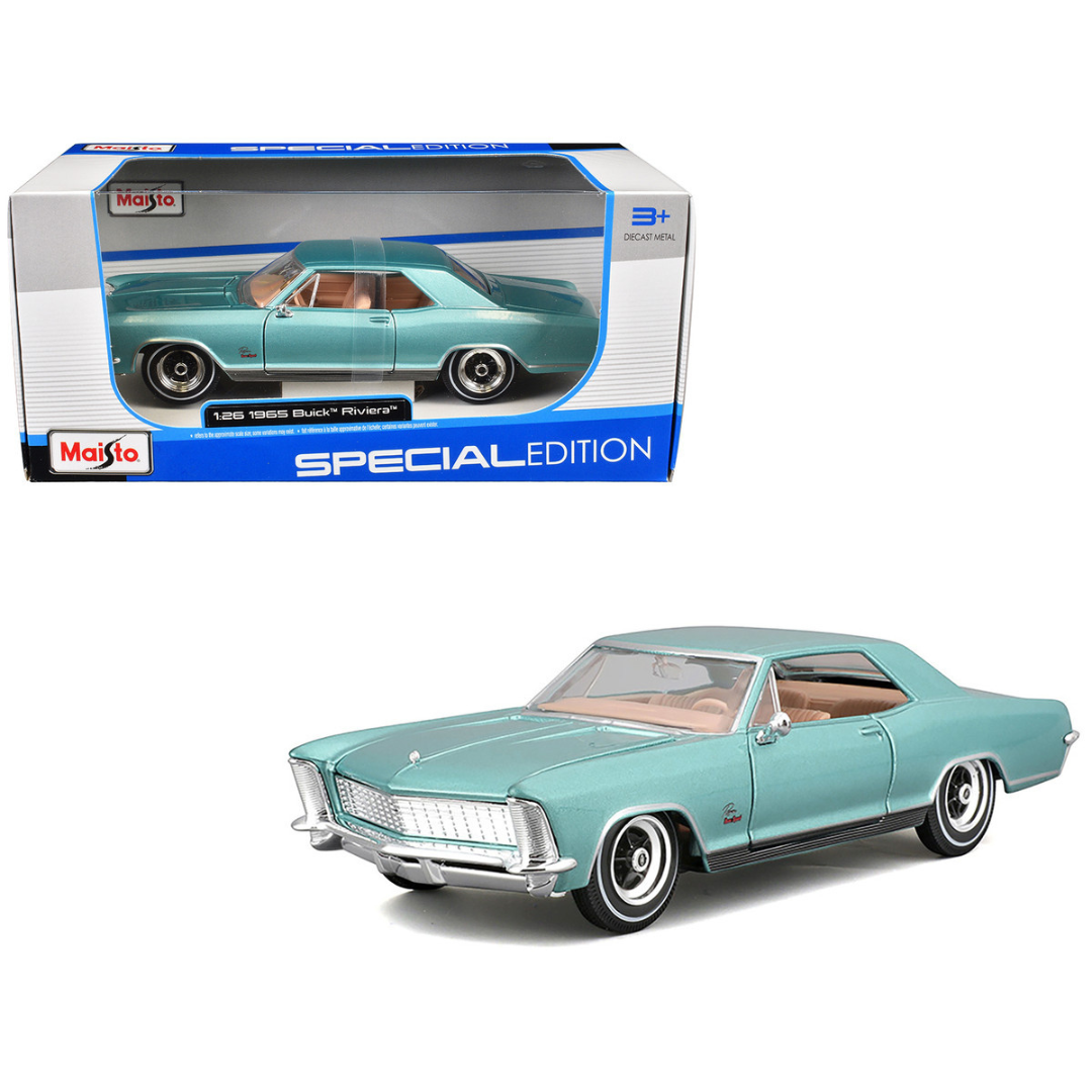 1965 Buick Riviera Gran Sport Light Blue Metallic "Special Edition" Series 1/26 Diecast