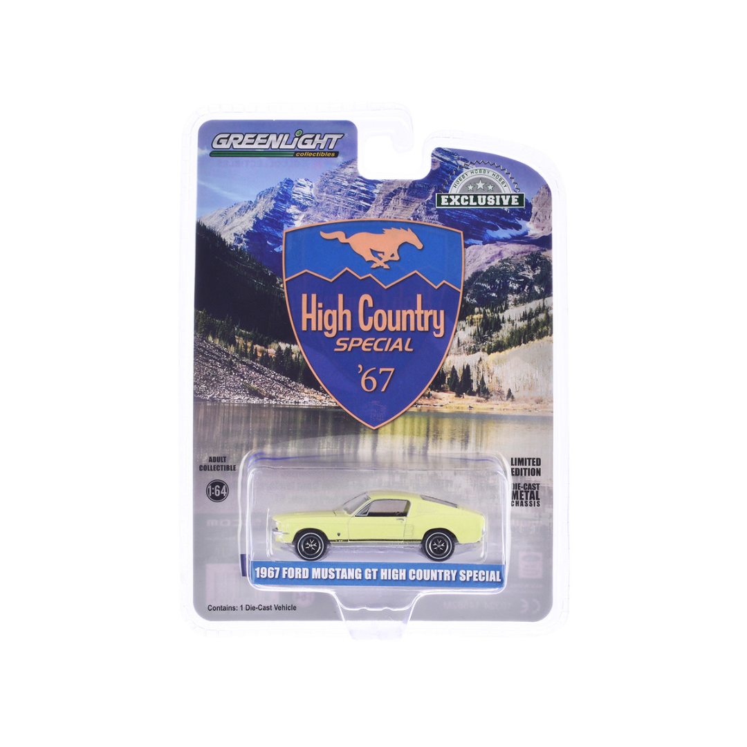 1967 Ford Mustang GT Fastback "High Country Special" Aspen Gold "Hobby Exclusive" Series 1/64 Diecast Model Car
