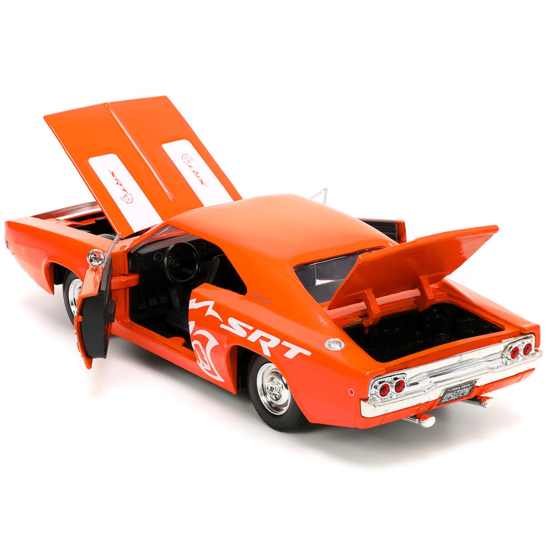 1968-dodge-charger-r-t-srt-orange-bigtime-muscle-1-24-diecast-model-car-by-jada