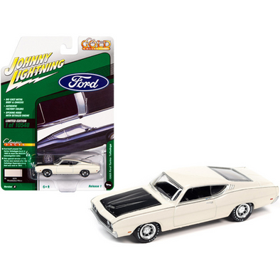 1969-ford-torino-talladega-wimbledon-white-1-64-diecast-model-car-by-johnny-lightning