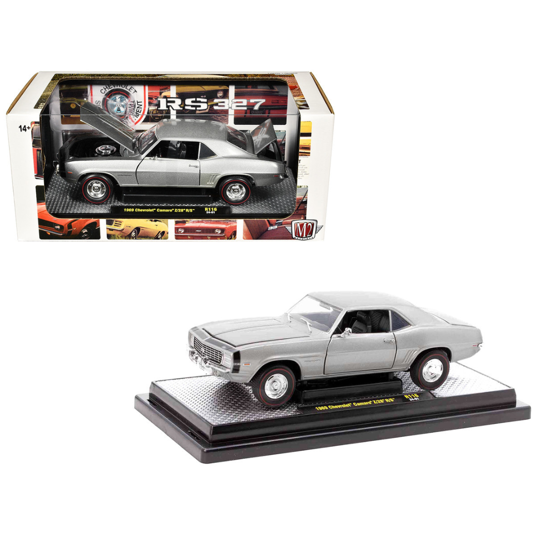 1969 Chevrolet Camaro Z/28 R/S Silver Metallic Limited Edition 1/24 Diecast Model Car