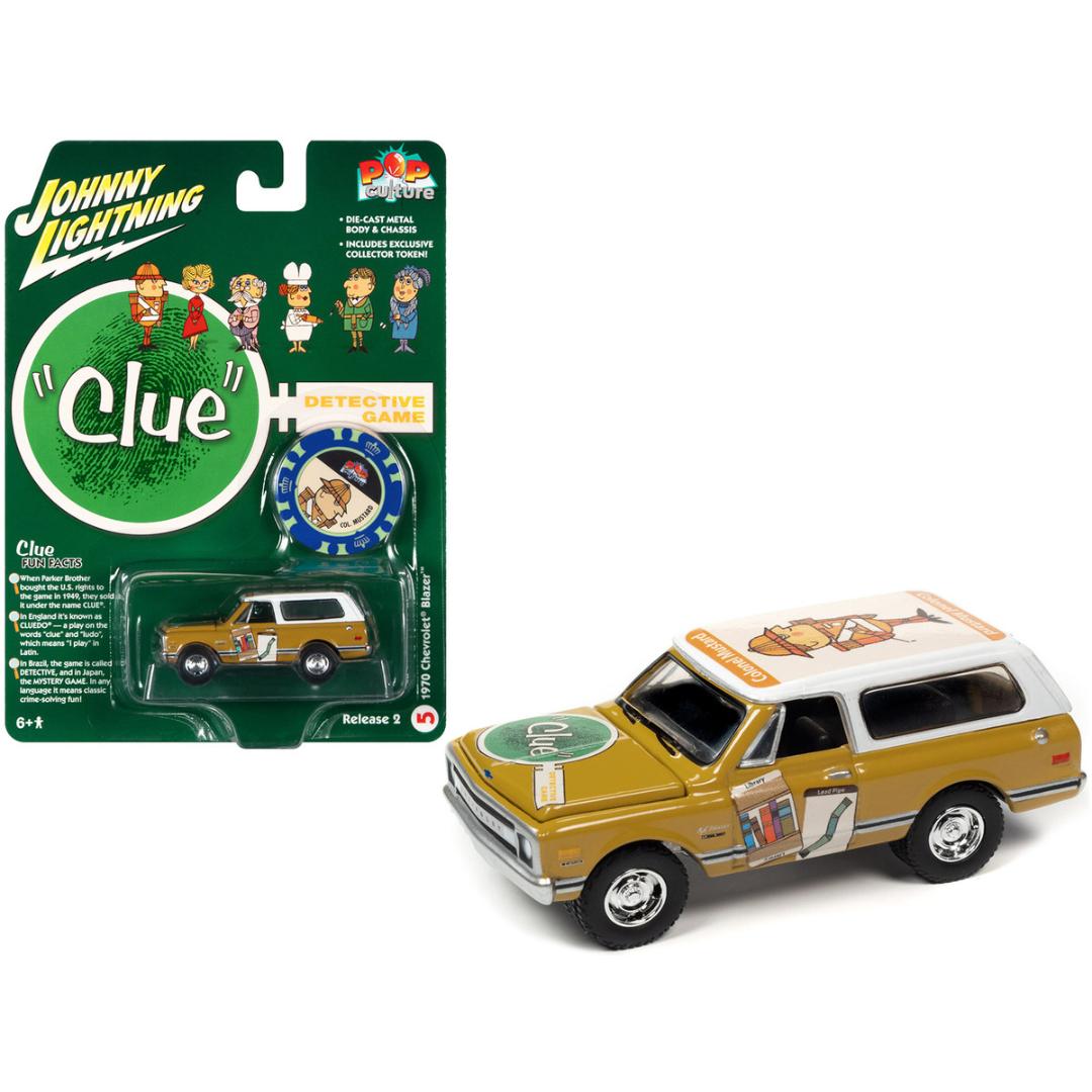1970-chevrolet-blazer-mustard-yellow-colonel-mustard-w-poker-chip-token-vintage-clue-1-64-diecast