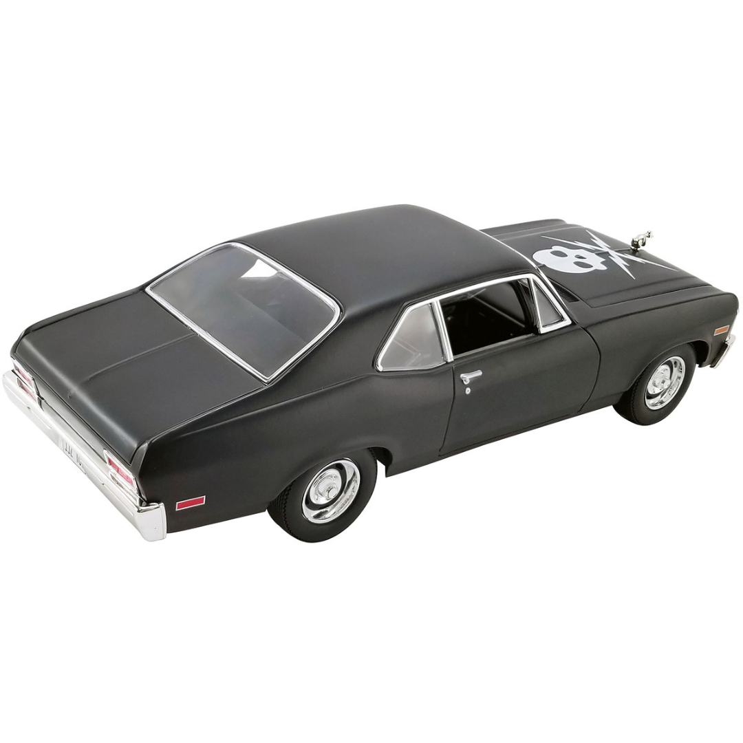 1971 Chevrolet Nova Matt Black "Death Proof" (2007) Movie Limited Edition to 792 pieces Worldwide 1/18 Diecast Model Car
