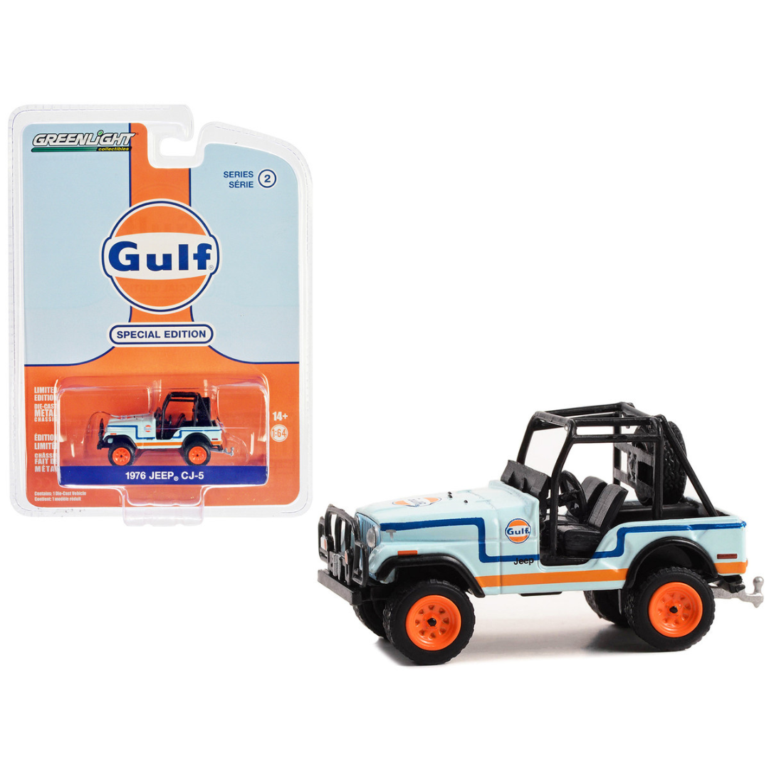 1976 Jeep CJ-5 "Gulf Oil Special Edition" Series 2 1/64 Diecast Model Car