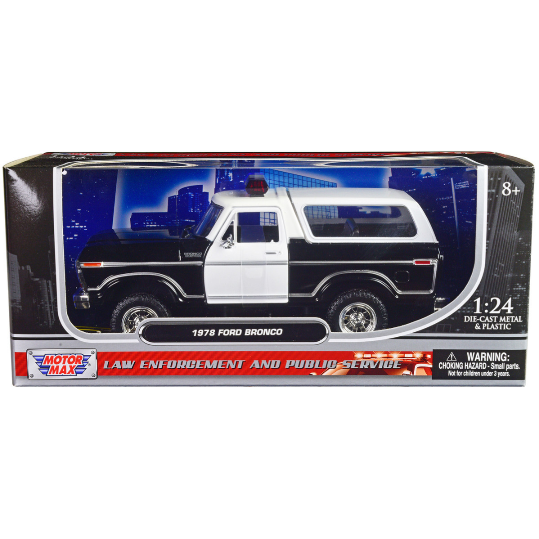 1978-ford-bronco-police-car-1-24-diecast-model-car-by-motormax