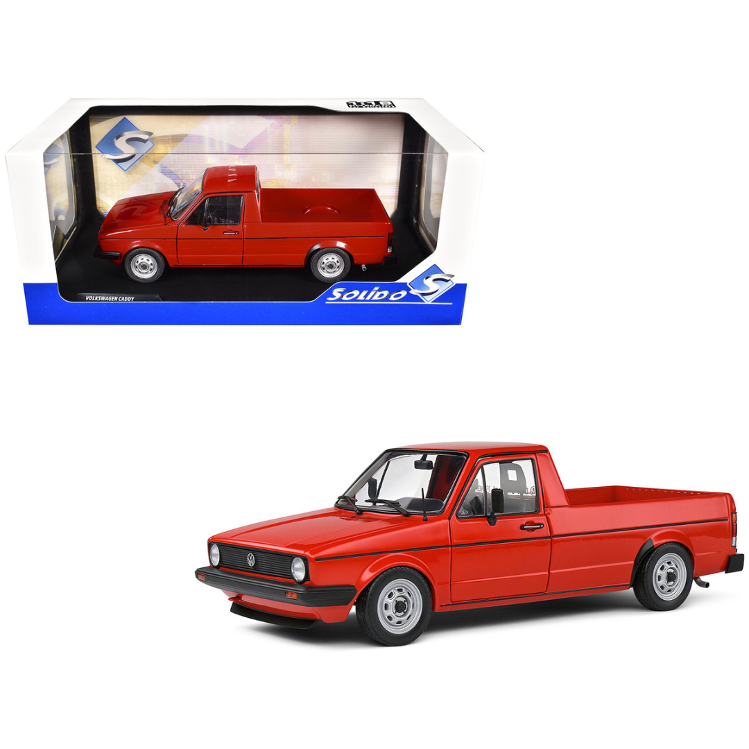 1983 Volkswagen Caddy MK 1 Pickup Truck Mars Red 1/18 Diecast Model Car