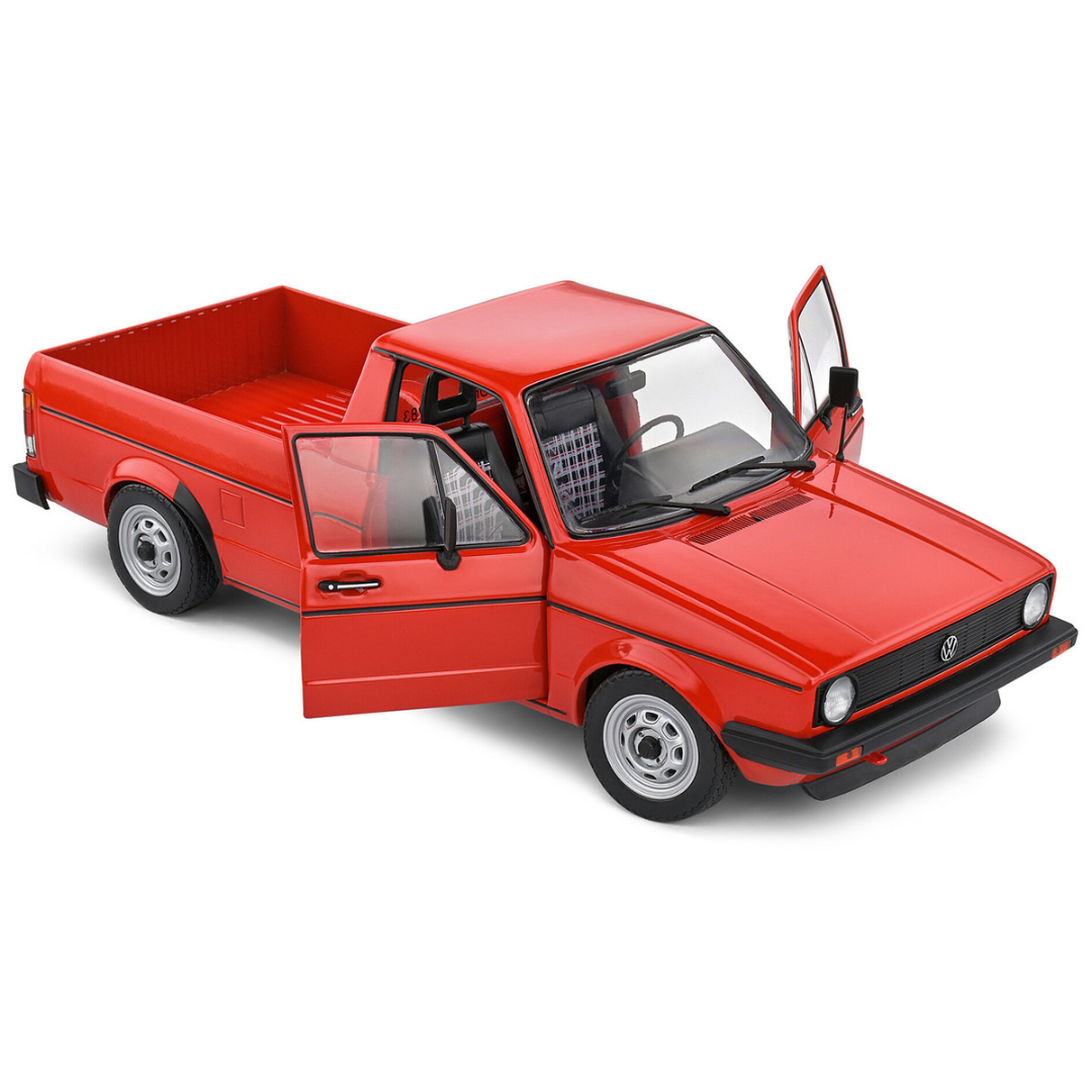 1983 Volkswagen Caddy MK 1 Pickup Truck Mars Red 1/18 Diecast Model Car