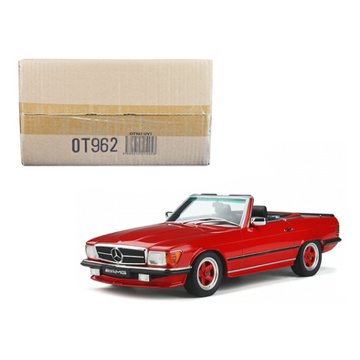 1986-mercedes-benz-r107-500-sl-amg-signal-red-limited-edition-to-2000-pieces-worldwide-1-18-model-car-by-otto-mobile