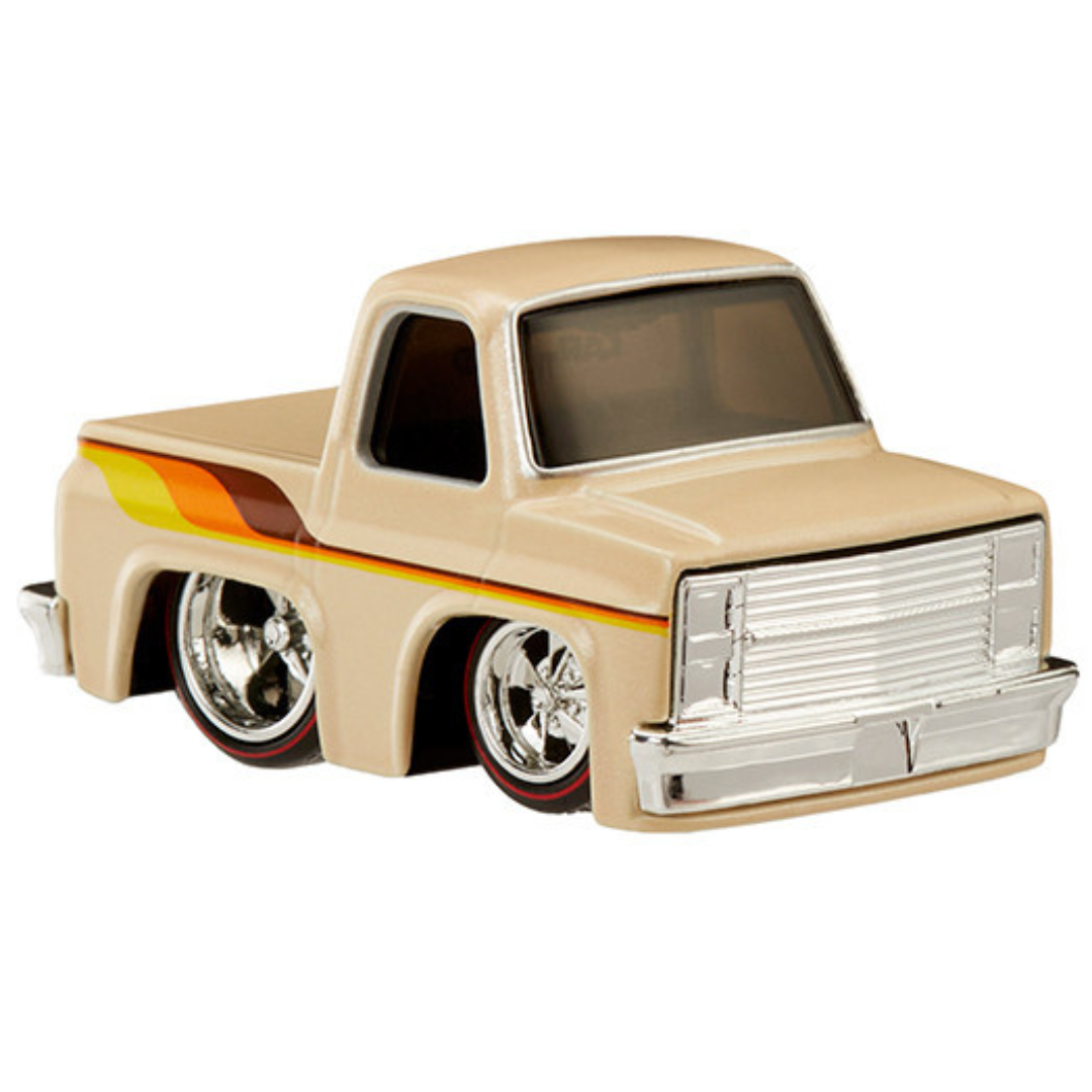 1987 Chevrolet C10 Pickup Truck Beige with Stripes "Customs" Series 3 Diecast Model Car