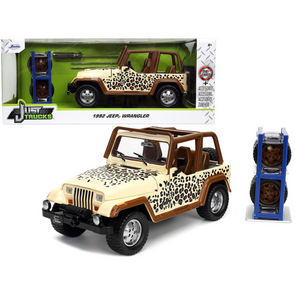 1992-jeep-wrangler-tan-and-brown-1-24-diecast-model-car-by-jada