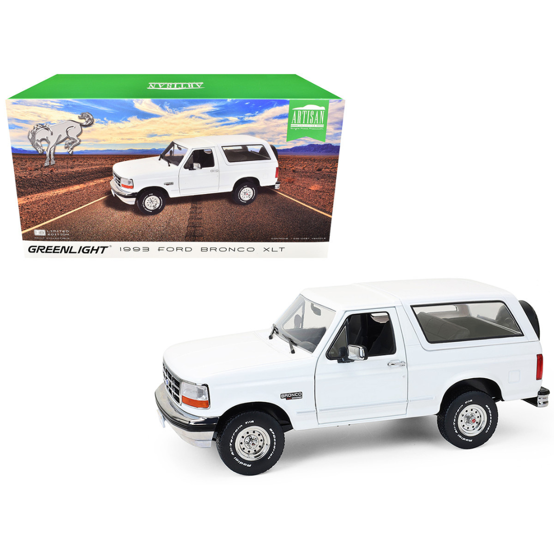 1993 Ford Bronco XLT Oxford White "Artisan Collection" 1/18 Diecast Model Car