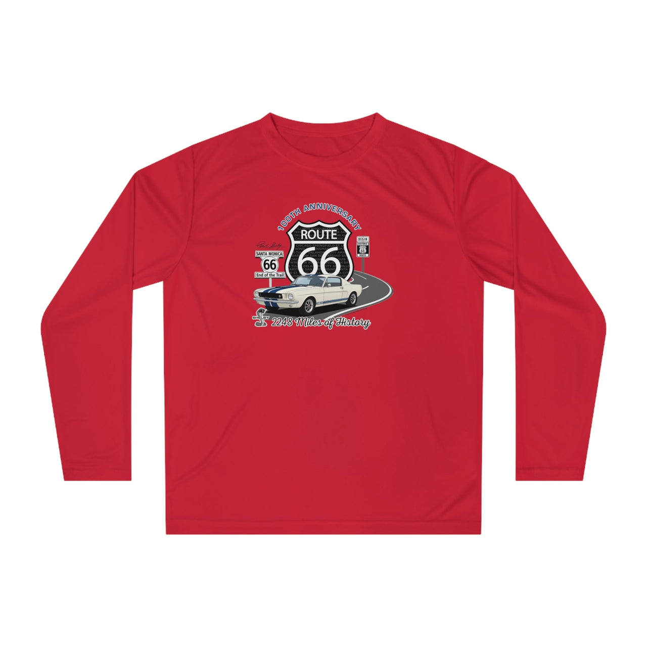 Shelby GT350 Route 66 100th Anniversary Long Sleeve Performance Shirt