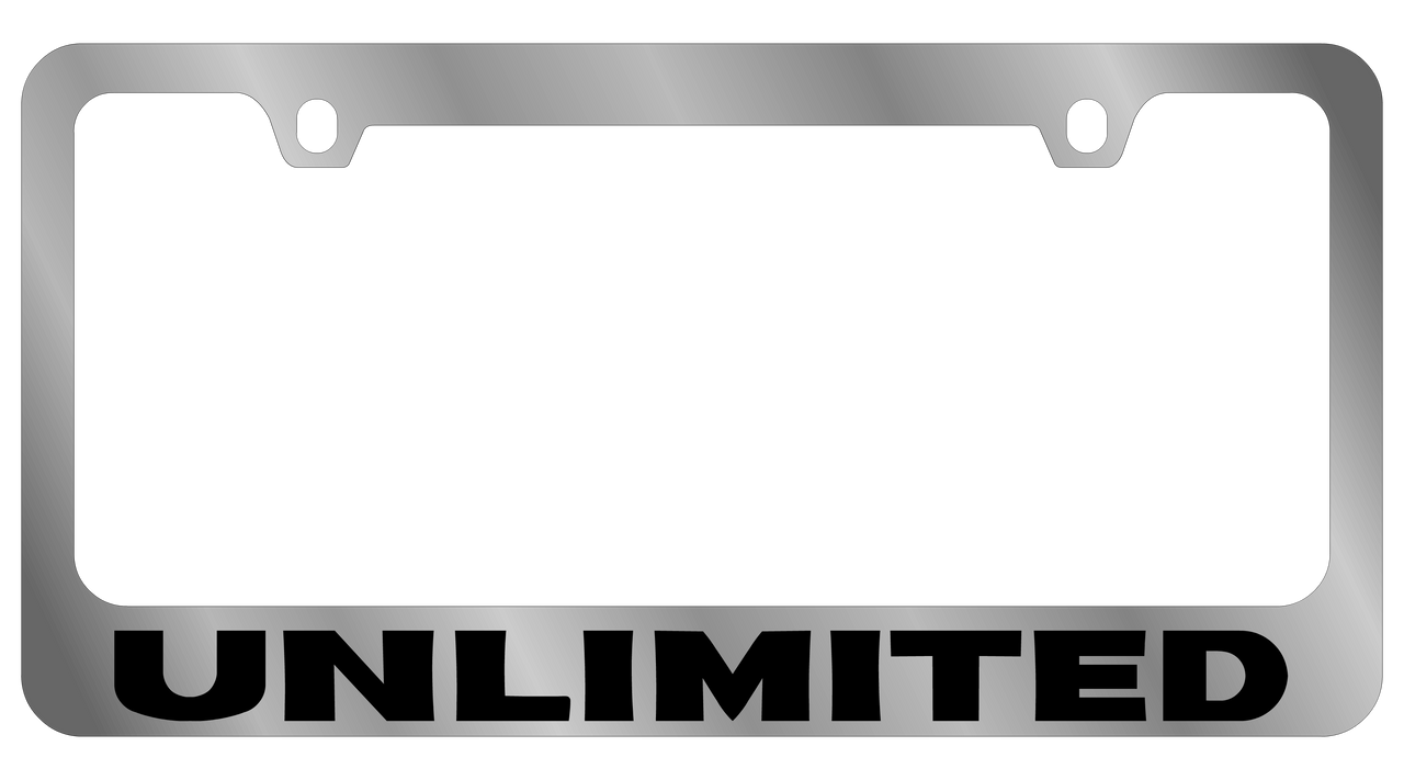 Jeep Unlimited Chrome License Plate Frame