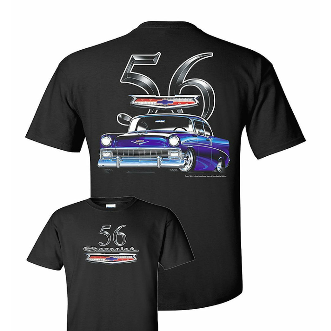 1956 Chevrolet Bel Air Men's T-Shirt - Black