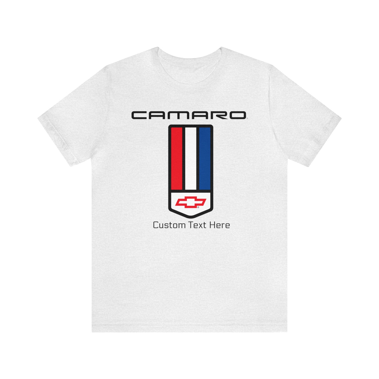 Camaro 2nd Gen 3 Stripes Bow Tie Personalized Unisex Jersey Short Sleeve Tee