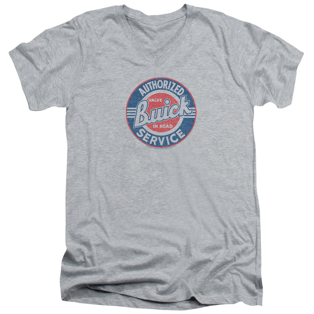 Buick Authorized Service Adult Slim Fit V-Neck Cotton Tee Athletic Heather