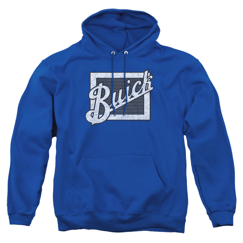 Buick Distressed Emblem Adult Pullover Hoodie Royal