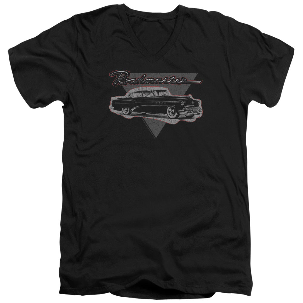 Buick 1952 Roadmaster Adult Slim Fit V-Neck Cotton Tee Black