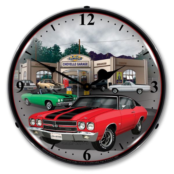 1970 1970 Chevrolet Chevelle LED Clock. Sunoco Garage  - CA