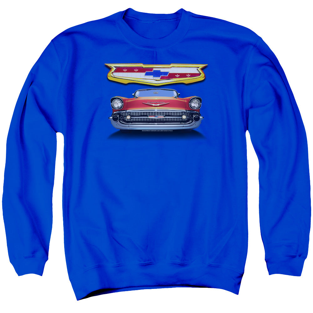 Chevrolet 1957 Chevrolet Bel Air Grille Crewneck Sweatshirt - Royal