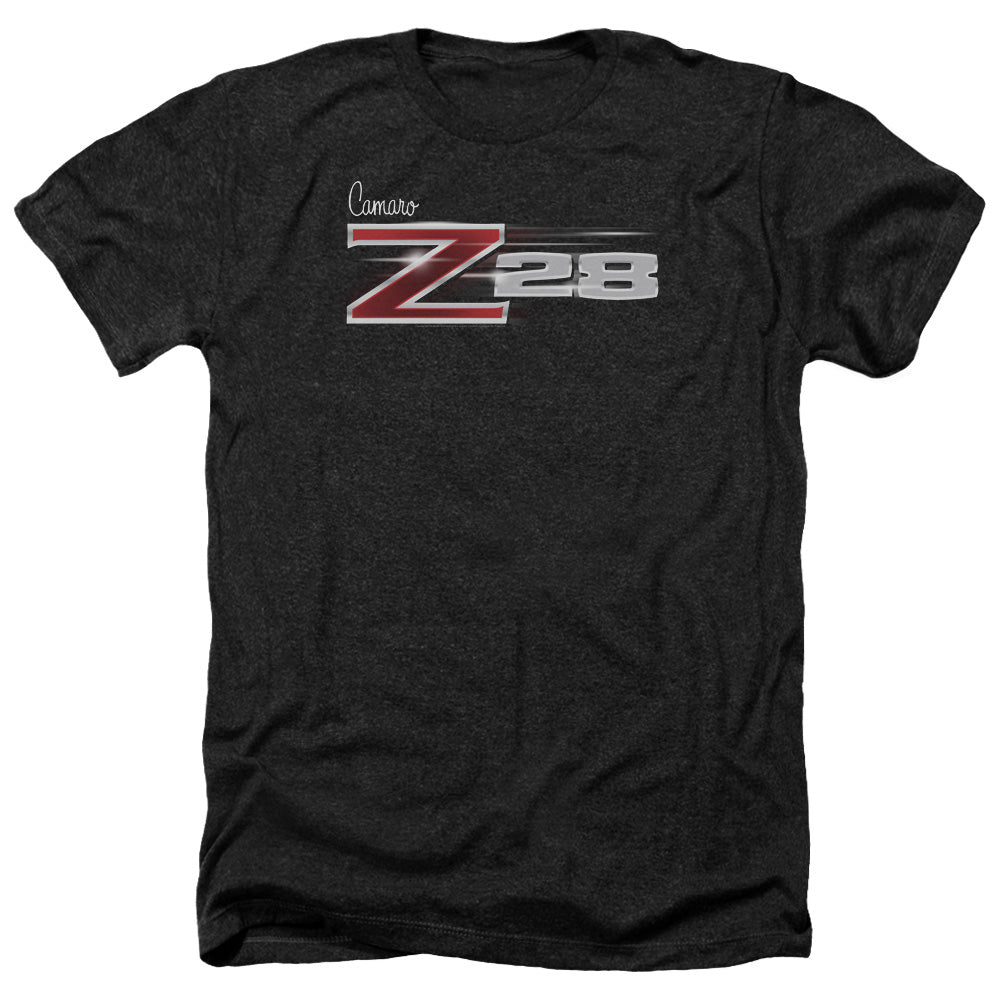 Chevrolet Camaro Z28 Logo-Adult Regular Fit Heather Short Sleeve-Charcoal