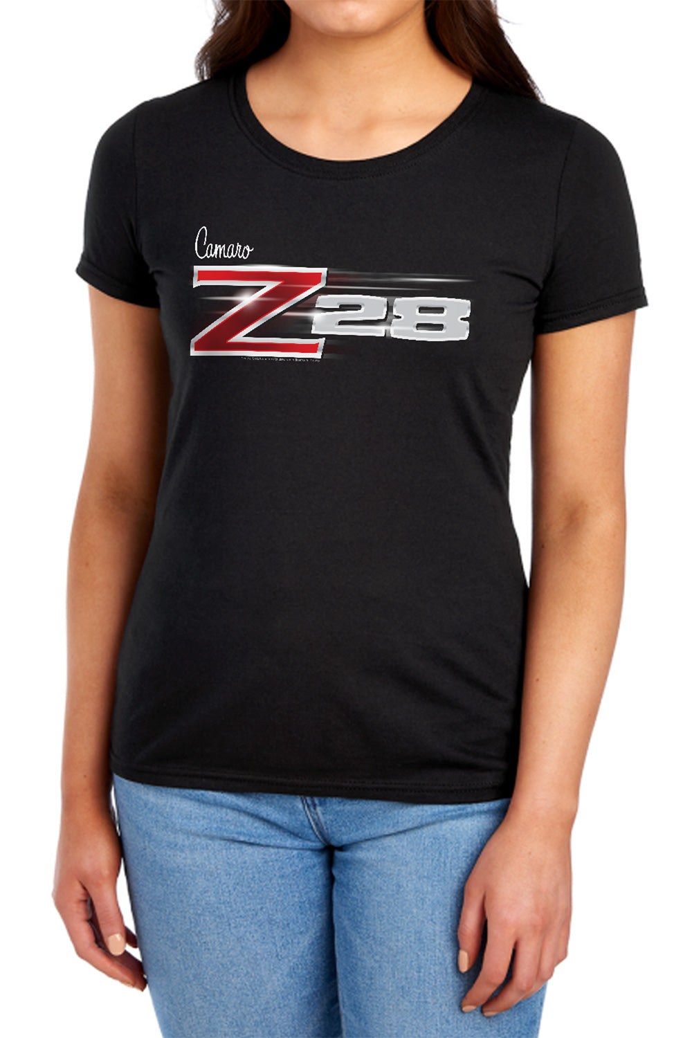 Chevrolet Camaro Z28 Logo-Women's Short Sleeve-Black
