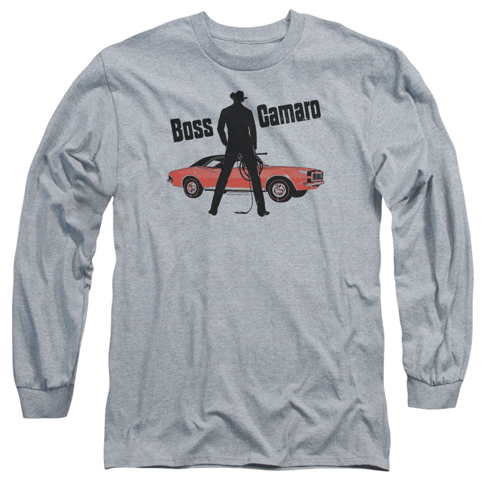 Chevrolet Boss Camaro-Adult Long Sleeve-Athletic Heather
