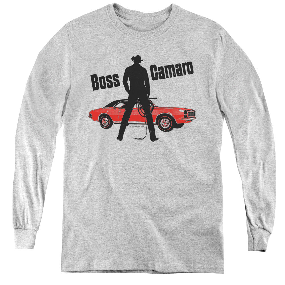 Chevrolet Boss Camaro-L/S Youth-Athletic Heather