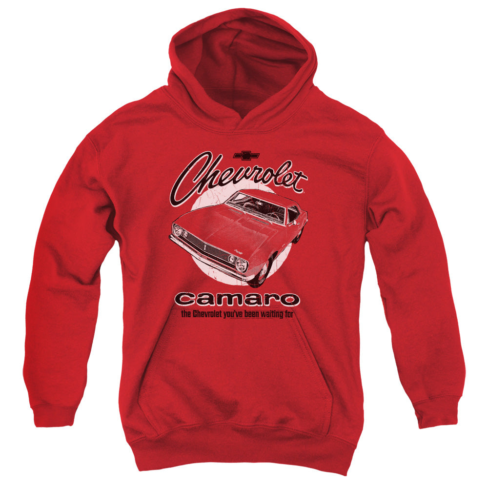 Chevrolet Retro Camaro-Youth Hooded Sweatshirt-Red