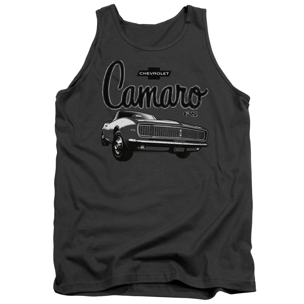 Chevrolet Camaro Script Car-Adult Tank Top-Charcoal