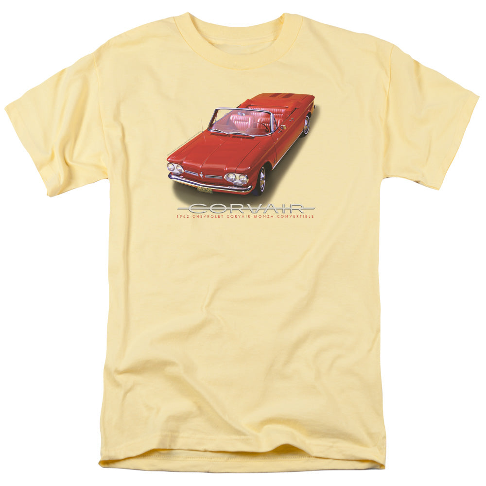 1962 Chevrolet Corvair Convertible-Adult Regular Fit Short Sleeve-Banana