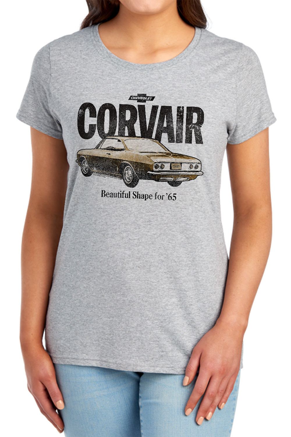 Chevrolet Retro Corvair-Women's Short Sleeve-Athletic Heather