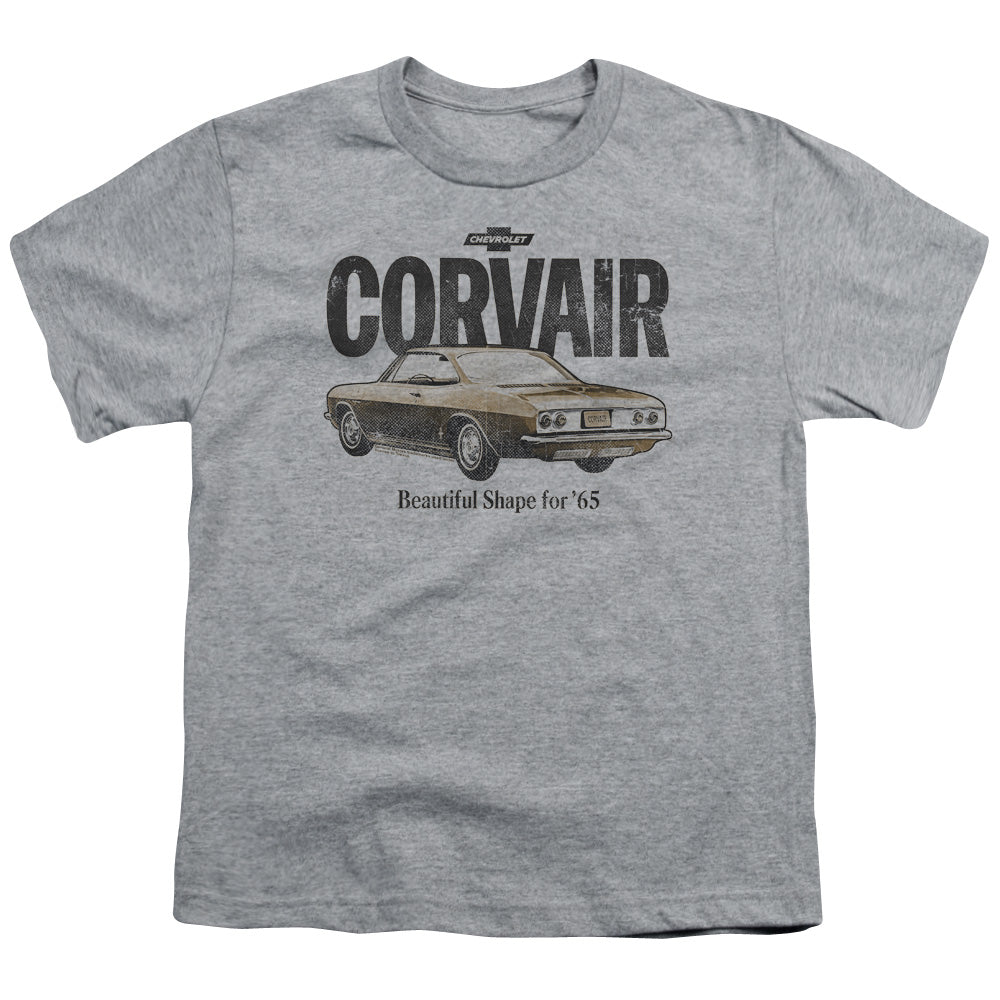 Chevrolet Retro Corvair Youth Tee - Athletic Heather Short Sleeve