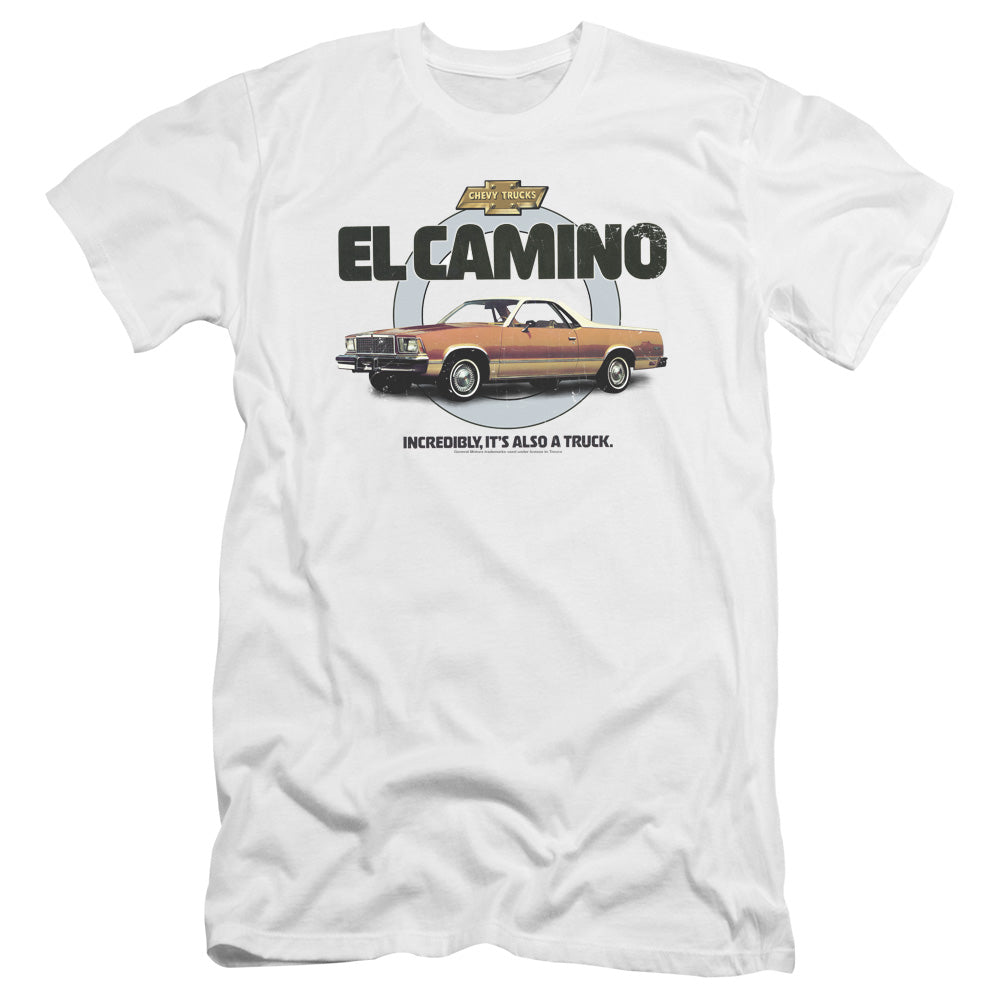Chevrolet El Camino Also A Truck-Premium Canvas Adult Slim Fit 30/1-White