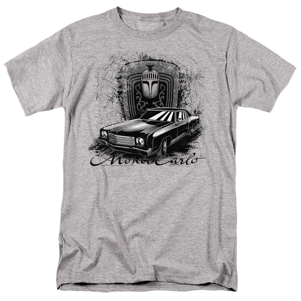 Chevrolet Monte Carlo Drawing-Adult Regular Fit Short Sleeve-Athletic Heather