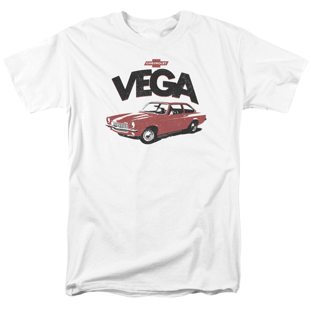Chevrolet Rough Vega-Adult Regular Fit Short Sleeve-White