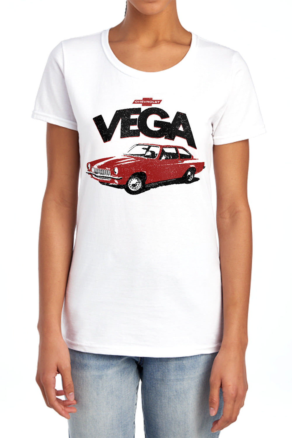 Chevrolet Rough Vega-Women's Short Sleeve-White